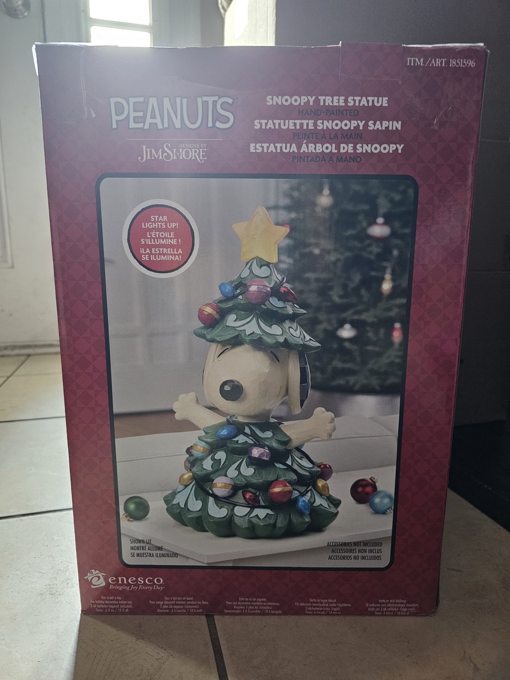 Jim Shore Peanuts Snoopy Tree Statue – Green